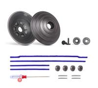 WYWY.Wide Rueda de bola en V + tiras de felpa + rodillos de repuesto para Dyson V6 V7 V8 V10 V11 DC62 rodillos de aspiradora 35 W 50 W Piezas de repuesto de cabezal de limpieza de accionamiento