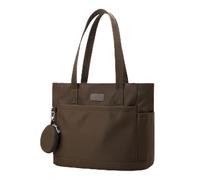 WYXDYSJWM Bolsas grandes de lona para mujer, bolsas de mano con cremallera, bolsa de hombro para mujer, bolso universitario para profesor, para viajes escolares, Brown, 14.6IN