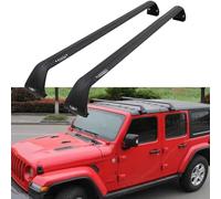 WYXFCBF 2 Piezas Baca Coche para Jeep Wrangler JK JL 2007-2018 2019 2020 2021, Aluminio Portaequipajes Bacas Techo Barras Transversales, Accesorios Coche