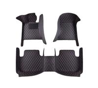 WYXFCBF Alfombrillas Coche para Porsche Cayenne EV 2015-2016, Cobertura Completa Cuero Alfombrilla Coche Impermeable Antideslizantes Interiores Accesorios,Black-Red