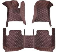 WYXFCBF Alfombrillas Coche para Porsche Cayenne EV 2015-2016, Cobertura Completa Cuero Alfombrilla Coche Impermeable Antideslizantes Interiores Accesorios,Coffee