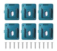 WYYFXY 6 soportes para batería compatibles con Makita&Bosch, 14,4 V/18 V, soporte para batería con tornillos, color azul, soporte para batería, compatible con BL1860 1850 1840 1830 1820 1815 batería