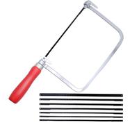 WYYFXY® Juego de 8 hojas de sierra y 1 hoja de sierra fina con mango de madera, giratorio 360 grados, sierra para madera para cortar aleaciones de aluminio, hierro, madera, plástico