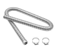 WYYFXY® Tubo de escape para coche, 24 mm × 100 cm, manguera de escape, calefacción de estacionamiento, acero inoxidable, doble capa, depósito de combustible, tubo de escape con abrazaderas de acero