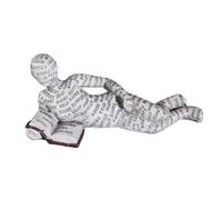WYYHAA Estatua de escultura de lectora femenina de resina, figura de mujer de lectura, ornamen para estantería, hogar, sala de estar, dormitorio, oficina, escritorio, decoración, C