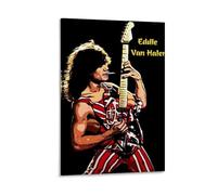 WYYRAB Edward Van Halen- Póster de lienzo impermeable para decoración de pared, impresión de alta definición, adecuado para dormitorio, sala de estar, cafetería, decoración, estilo marco, 20 x 30 cm