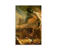 WYYRAB Thomas Cole The Course of Empire- Póster de lienzo impermeable para decoración de pared, impresión de alta definición, adecuado para dormitorio, sala de estar, cafetería, decoración sin marco