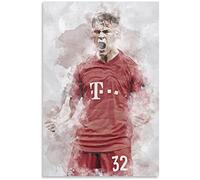 WYYXF Lienzo cuadro futbolista Joshua Kimmich Figuras de fútbol Andrea Belotti Poster Decoración Salón Dormitorio Pintura sin marco (30 x 50 cm)