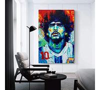 WYYXF Lienzo cuadro pintura Maradona Acuarela Canvas Wall Art Sala Póster Dormitorio Decoración Pintura Sin Marco (60x90cm)