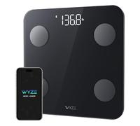 WYZE Báscula de grasa corporal S, báscula digital de baño, analizador de composición corporal, modo bebé/mascota, 400 libras, color negro