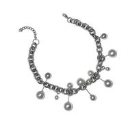 WZBHCZLJ Elegante gargantilla con colgante de perlas de imitación, joyería exagerada para reuniones de negocios o fiestas nocturnas
