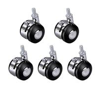 WZCXYX 5 Piezas con Ruedas De Freno Y Rueditas. Mueble Ruedas Universales con Freno. Placa Base Plana para Mesas De Centro Móviles, Sillas De Oficina, Armarios Y Tendederos(Size:8mm)