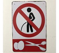 WZCXYX Regla De Urinario Muestra De Estaño De Metal Retro Bar Mural Placa Gente Cueva Arte Cartel Decoración del Hogar 20x30cm(Color:A)