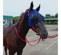WZCXYX Suministros De Arnés Cubierta De Arnés Gafas A Prueba De Viento Gafas De Carrera De Velocidad con Gafas De Malla Cubierta Anti-trachoma Hogar De Caballo(Color:Azul)
