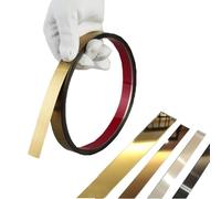 WZERHO Moldura decorativa flexible autoadhesiva dorada, molduras decorativas autoadhesivas, para pared, espejo, decoración de muebles, 5,5 m x 3 cm