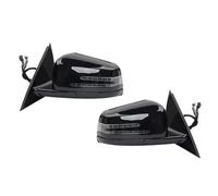 WzFacai6 Espejo Retrovisor Completo para Mercedes-Benz W204 C63 C200 C180 2006 2007 2008 2009-2013,Intermitente Espejos retrovisores Conjunto Espejo Retrovisor Lateral Coche,Set Black