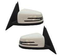 WzFacai6 Espejo Retrovisor Completo para Mercedes-Benz W204 C63 C200 C180 2006 2007 2008 2009-2013,Intermitente Espejos retrovisores Conjunto Espejo Retrovisor Lateral Coche,Set White