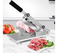 WZFANJIJ Cortadora De Fiambre, Soporte para Carne Espesor De Rebanadas 0.3-8 Mm Ajustable, Cortador De Pan, Corte Jamon - Cortador De Verduras Carne, Queso, Embutido