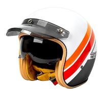 WZGGTEAM Casco Moto Abierto Scooter Retro Homologado ECE, Casco Moto Jet Vintage, Casco Jet de Motocicleta con Almohadilla Facial Extraíble y Cierre Micrométrico