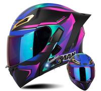 WZGGTEAM Modular Bluetooth Integrado Casco Moto, Casco Abatible con Doble Visera, Cascos Integrales,ECE Homologado, Casco Modular Integrado para Adultos Mujeres Y Hombres