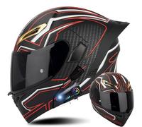 WZGGTEAM Modular Bluetooth Integrado Casco Moto, Casco Abatible con Doble Visera, Cascos Integrales,ECE Homologado, Casco Modular Integrado para Adultos Mujeres Y Hombres