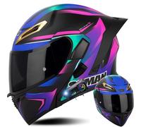 WZGGTEAM Modular Bluetooth Integrado Casco Moto, Casco Abatible con Doble Visera, Cascos Integrales,ECE Homologado, Casco Modular Integrado para Adultos Mujeres Y Hombres