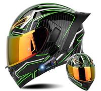 WZGGTEAM Modular Bluetooth Integrado Casco Moto, Casco Abatible con Doble Visera, Cascos Integrales,ECE Homologado, Casco Modular Integrado para Adultos Mujeres Y Hombres