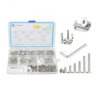 WZHUIDA Juego de 630 tornillos M3, tornillos de cabeza avellanada de acero inoxidable, métricos, hexágono interior, tuercas y arandelas, surtido de tornillos hexagonales
