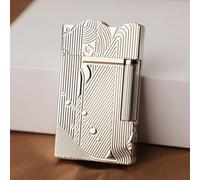 WZIRDCTWB Encendedor de Trinchera Vintage, Tubo de latón, Recarga de líquido, Bronce Antiguo: un Regalo Ideal for Hombres y papás (no Incluye Combustible).(Silver)