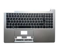 WZKOZDR FR GR TR Carcasa Superior con Teclado y reposamanos para Dynabook para SateUite Pro C50-J C50-H C50-E D0K-V6505H XN16R-156 NB-17-6505H-10-B0 KN16R-156(FR Silver)