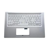 WZKOZDR LA Latin Teclado retroiluminado para portátil, Carcasa Superior con reposamanos para X415DA X415 Plateado C Shell 90NB0T31-R34LA0