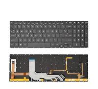 WZKOZDR Laptop parts - Teclado de ordenador portátil ruso español para HP OMEN 15-EK 15-EK0028AX 15-EK0013DX 15-EK1000NA blanco V193446GS1 (retroiluminación blanca de EE. UU.)