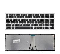 WZKOZDR Piezas de Recambio Teclado para portátil Lenovo IdeaPad G500S, S500, G505S, Z501, S510P, Z505, Z510, Flex 15/15D, S500T, S500C, G500H(US New Silver)