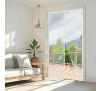 Wzlxcxxy Mosquitera Puerta Magnetica 105x215cm | Mosquitero Magnético para Puerta, Anti-Insectos, sin Taladros, Cierre Automático - Blanco