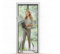 Wzlxcxxy Mosquitera Puerta Magnetica 140x205cm, Mosquiteras Para Puertas Fabricadas con Materiales de última Generación, Instalación sin Herramientas, Negro