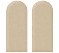 Wzmazingly 2 Pcs Paneles De Pared Tapizados, Cabecero Pelar Y Pegar, Anticolisión 3D Pegatinas De Pared, Niños Cabecero De Cama para Dormitorio Sala De Juegos (Color : Apricot, Size : 20x50cm)