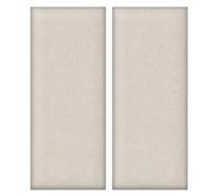 Wzmazingly 2 Piezas de Acolchado de Pared Anticolisión, 30x60cm Autoadhesivo Lino de Algodón Pegatinas de Pared Rectangular Panel de Tapicería para Dormitorio y Sala de Estar(Beige Brown)