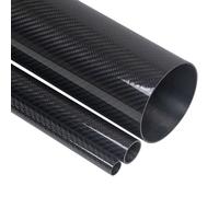 Wzmazingly 3K Tubo De Fibra De Carbono Longitud 1000mm Diámetro Exterior 6mm 10mm 12mm 15mm 20mm 25mm 30mm 40mm 50mm Alta Resistencia Tubo Ligero Para Eje De Dron DIY, Soporte(28x25x1000mm)