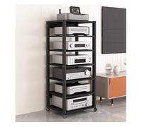 Wzmazingly 5/6/7 Niveles Mueble Equipo HiFi, Multifuncional Estante De Almacenamiento De Medios, para Equipos De Audio Y Video Tocadiscos DVD Unidad De Entretenimiento(7-Tier)