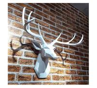 Wzmazingly Cabeza De Ciervo Adorno De Pared, Escultura Moderna De Cabeza De Asta De Ciervo, Decoración De Pared Con Cabezas De Animales De Resina Para Sala De Estar, Pared De TV(C)