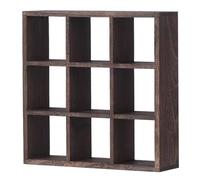 Wzmazingly Expositor De Tazas De Madera, Soporte Para Taza De Té De Madera Maciza, Expositor Rústico Decorativo De Pared, Para Tazas, Artesanías Y Figuras(9 Grid/43.5x43.5cm)