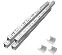 Wzmazingly Kit De Canaleta De Desagüe Exterior Estrecho, Canal De Drenaje De Acero Inoxidable 304 Con Conectores De Extensión, Para Jardín, Patio Y Entrada(4 Pack,100x3.5x3cm)