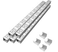 Wzmazingly Kit De Canaleta De Desagüe Exterior Estrecho, Canal De Drenaje De Acero Inoxidable 304 Con Conectores De Extensión, Para Jardín, Patio Y Entrada(5 Pack,100x10x3cm)
