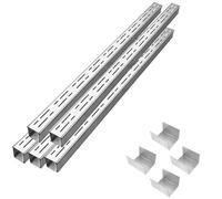 Wzmazingly Kit De Canaleta De Desagüe Exterior Estrecho, Canal De Drenaje De Acero Inoxidable 304 Con Conectores De Extensión, Para Jardín, Patio Y Entrada(5 Pack,100x5x3cm)