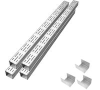 Wzmazingly Kit De Canaleta De Desagüe Exterior Estrecho, Canal De Drenaje De Acero Inoxidable 304 Con Conectores De Extensión, Para Jardín, Patio Y Entrada(4 Pack,100x10x3cm)