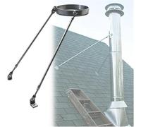 Wzmazingly Kit De Soporte De Chimenea De Tejado, Dispositivos De Fijación De Tubos De Estufa Estables, Sin Temor A Tormentas De Nieve, Acero Inoxidable 304(Diameter 30cm)