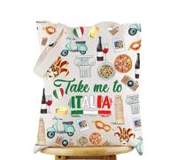 WZMPA Bolsa de cosméticos de viaje a Italia, regalo turístico italiano, Take Me To Italy, bolsa con cremallera, para vacaciones, Take Italia TG, Ajuste: