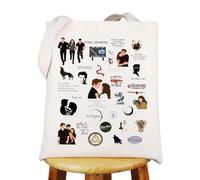 WZMPA Bolsa reutilizable con temática de crepúsculo Edward Cullen y Bella Swan para regalo para fanáticos de Crepúsculo, funda de mano de Jacob Black, Tenedores Tg, Large