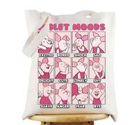 WZMPA Divertida bolsa de mano de cerdito para fanáticos de los cerditos, regalo de estado de ánimo, bolsa de hombro, Piglet Moods Tg, medium