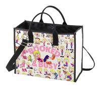 WZMPA Gordo & Miranda - Bolsa de maquillaje para fanáticos de Gordo & Miranda con cremallera para fanáticos de la serie de televisión, Booked & Busy BG, Ajuste